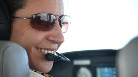 Pilot flying the Chad medical tournee