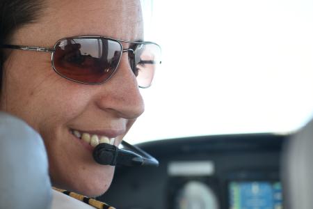 Pilot flying the Chad medical tournee